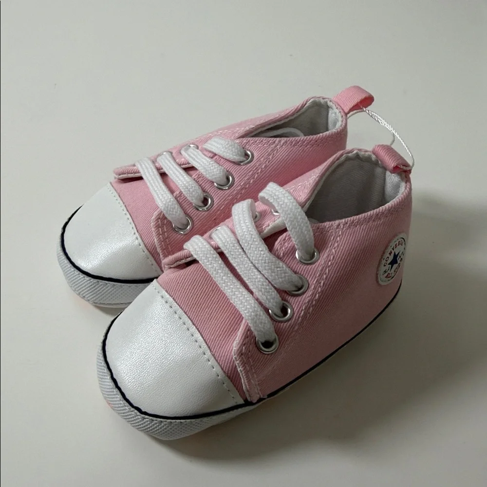 Baby Canvas Walker‎ Sneakers in Pink with White Toe